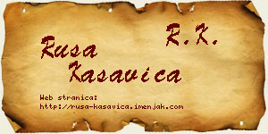Rusa Kasavica vizit kartica